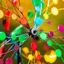 Metal Wind Spinner: Multi -colored Kaleidoscope Duett