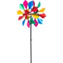 Metal Wind Spinner: Multi-colored Flower Duett